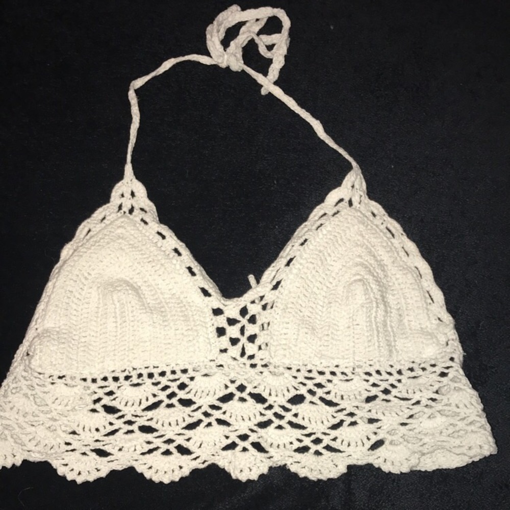 White Crochet Bralette